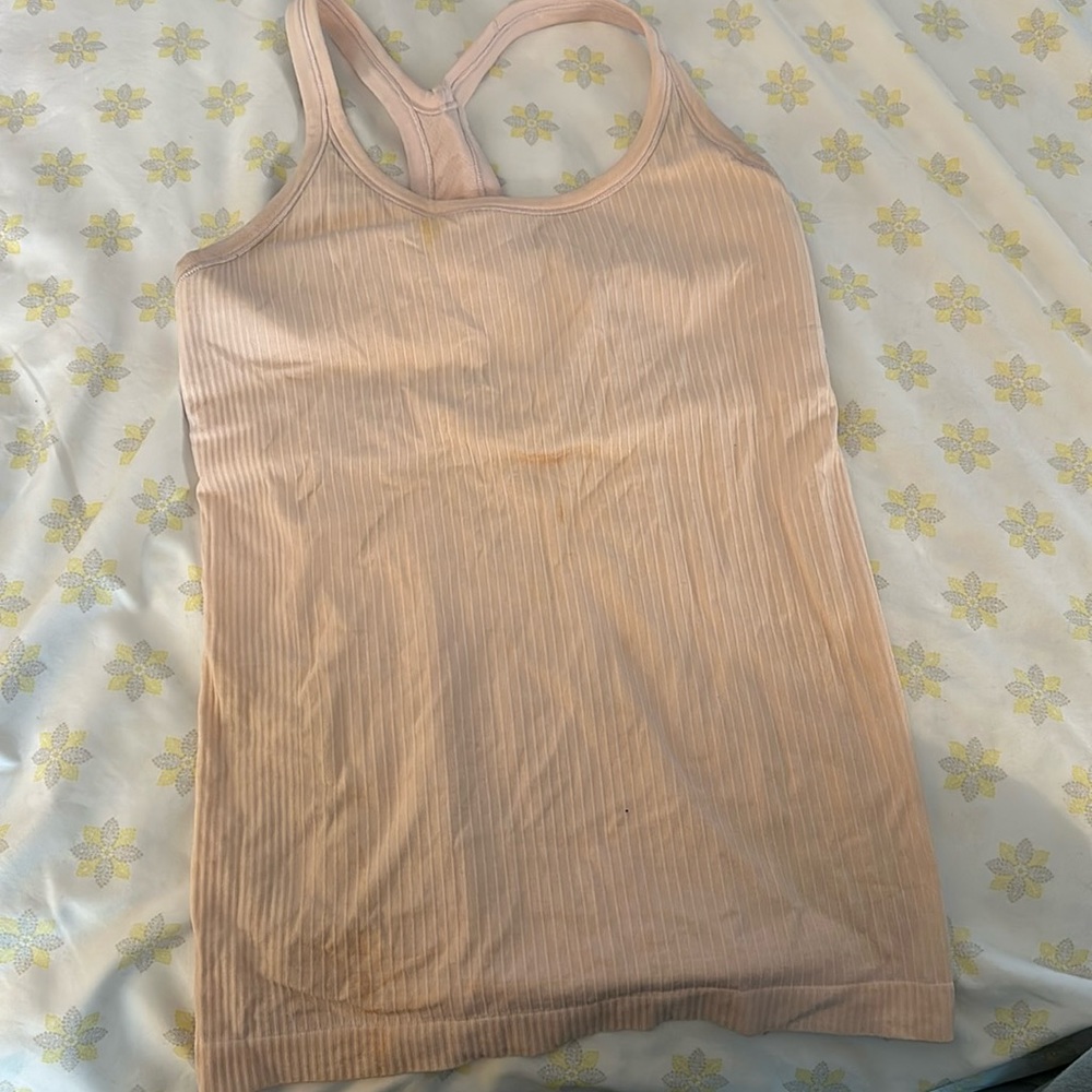 Lululemon strawberry milkshake ebb to street tank top